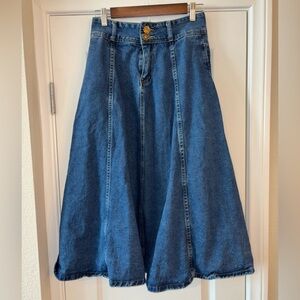 Y2K Denim A-Line Skirt